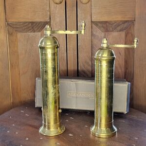 Alexander Brass Salt and Pepper Mills